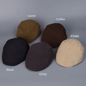 Nouvelle Arrivée 2025 – Béret en Toile Unisexe Automne Hiver, Tendance Mode Décontractée, Casquette Plate en Toile Couleur Unie, Style Ivy - Product Image 2