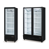 Réfrigérateur Commercial Compact pour Boissons, Vitrine Réfrigérée à Porte Vitrée pour Boissons Glacées, Armoire Réfrigérée pour Boissons Non Alcoolisées, Petit Réfrigérateur de Bar