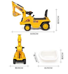 Truk Excavator Plastik Kuning dan Mobil Mainan Dorong Bayi, Traktor Manual Anak-anak, Bahan pp, Penjualan Pabrik Terlaris - Product Image 6