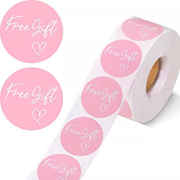 Autocollant d'étiquette de logo personnalisé adhésif étanche PVC vinyle UV imprimé en rouleau autocollants de remerciement ronds en papier