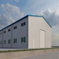 Structure de bâtiment en acier Q235/Q355 à installation rapide, entrepôt industriel préfabriqué moderne, atelier, usine certifiée ISO