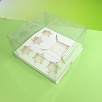 XJH Boîte à bento transparente avec gâteau à bento Boîte à gâteau transparente avec 6 cupcakes Bento Plus 5 Boîte à cupcakes
