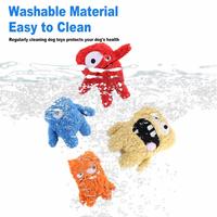Jouet pour chien en peluche amusant, monstre, couineur, à mâcher, animal en peluche de dessin animé, interactif, durable, pour le nettoyage des dents, en peluche douce pour chiot