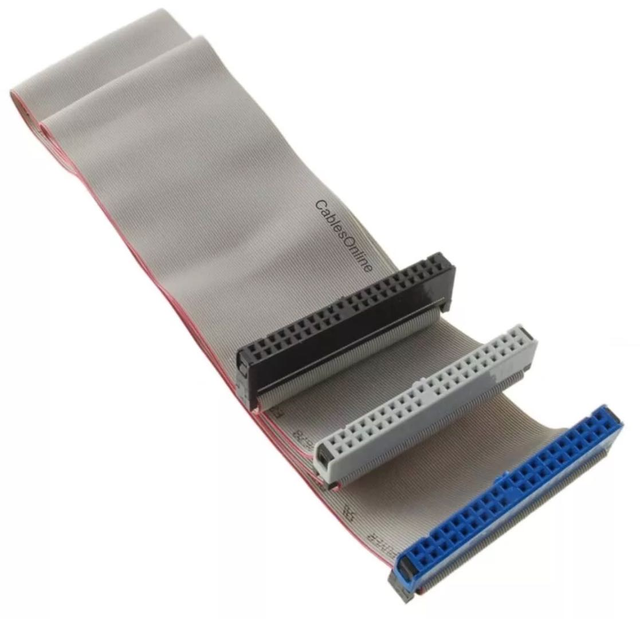 Aichie IDC 40 Pin Flat Ribbon Cable Wire IDE Connector Socket Cable Harness WIth PVC Jacket