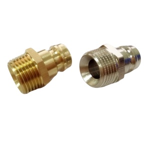Raccordo Hasco in <span class=keywords><strong>ottone</strong></span> nichelato, filettatura maschio <span class=keywords><strong>3</strong></span>/8'', flusso aperto - Product Image 1