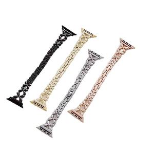 Correa de Metal de Acero Inoxidable con Trébol de Cuatro Hojas para Apple Watch Series Ultra 2 9 8 7 6 5 4 3 SE, Correa de <span class=keywords><strong>Reloj</strong></span> Brillante - Product Image 6