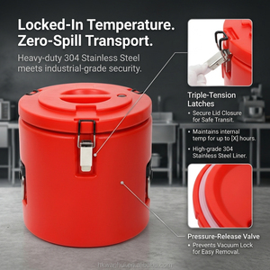 Contenedor Térmico de Acero Inoxidable para Transporte de Alimentos, Equipo para Catering, Hoteles y Restaurantes, Venta al Por Mayor - Product Image 3