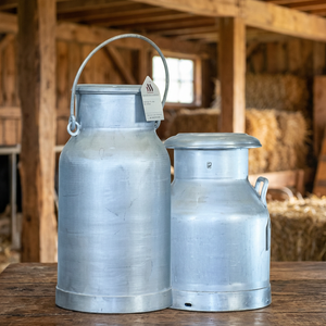 Bidon à lait en aluminium avec couvercle, robuste, de qualité alimentaire, pour le stockage du lait, la collecte à la ferme, le transport et la distribution commerciale - Product Image 1