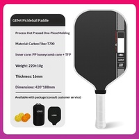 Raquette de pickleball pour enfants en fibre de carbone T700, ensemble complet, planche pressée à chaud transfrontalière GEN4