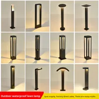 Lampe de pelouse LED d'extérieur moderne étanche solaire cour jardin IP65 corps en aluminium simple petite taille garantie de 3 ans Dimmable