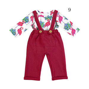 Nuovi Arrivi: Completi per Bambini con Salopette, Stampa Animalier, Tutina Rosa e Grigia, <span class=keywords><strong>Outfit</strong></span> Casual per Bambine 0-6 Anni - Product Image 2