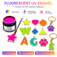 TIMESRUI Émail Fluorescent UV - 12 Teintes Néon, Auto-nivelant, Durcissable aux UV, Revêtement Brillant et Durable pour l'Artisanat d'Émail Cloisonné