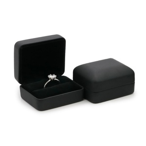 Custom Logo Fine Jewelry <b>Gift</b> <b>Box</b> Set for Men Black Rectangle Packaging for Men's Jewelry - Product Image 6