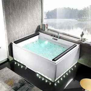 Indoor Hand Shower Waterfall Acrylic Bath Tubs Hydro Massage Bathtub