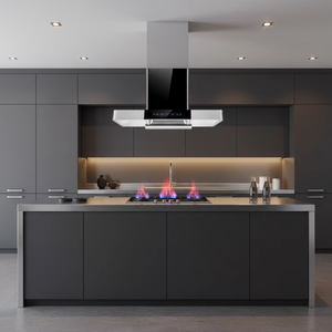 <span class=keywords><strong>Campana</strong></span> <span class=keywords><strong>Extractora</strong></span> de Humo Eléctrica en Forma de T de 900 mm, de Acero Inoxidable, Color Negro Mate, Ventilación de Succión, Control de Ventilación, Fácil de Limpiar, para Cocina - Product Image 2