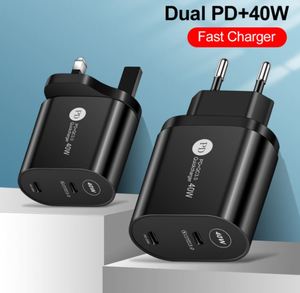 Cargador Superrápido de 40W con Doble Puerto USB-C PD para iPhone 13 12 Pro Max, Bloque de Carga para Teléfono Celular, Cabezal de Cargador de Pared Tipo C - Product Image 2