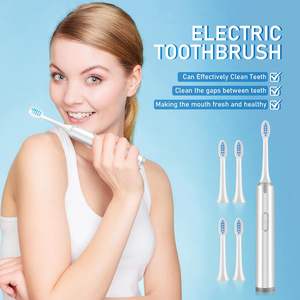 Pack familial Brosse à dents électrique sonique de voyage 5 modes de nettoyage Brosse à dents sonique populaire à poils doux IPX7 étanche - Product Image 3