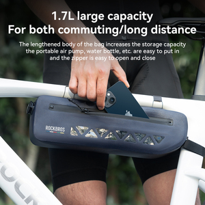 For ROAD to SKY SERIES 1.7L Durable Waterproof Bike Top Tube Bags for Road/MTB Riding Front Beam with <strong>Knobs</strong> - Product Image 4