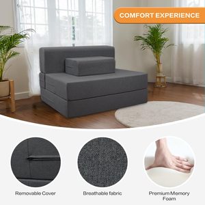 Sofá <span class=keywords><strong>Cama</strong></span> Individual Convertible, Cómodo y Plegable, Sofá <span class=keywords><strong>que</strong></span> <span class=keywords><strong>se</strong></span> <span class=keywords><strong>Convierte</strong></span> <span class=keywords><strong>en</strong></span> <span class=keywords><strong>Cama</strong></span> - Product Image 5