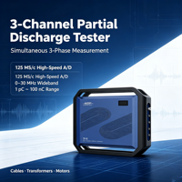 Probador de Descargas Parciales de Alta Frecuencia para Cables, Detector de Descargas Parciales de 3 Canales con Ancho de Banda para Pruebas de PD en Cables de Alimentación, Transformadores y Motores