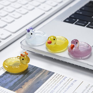 Anillo de natación luminoso 3D con cabujón de resina Animal, accesorios de resina DIY en miniatura para decoración, llavero - Product Image 3