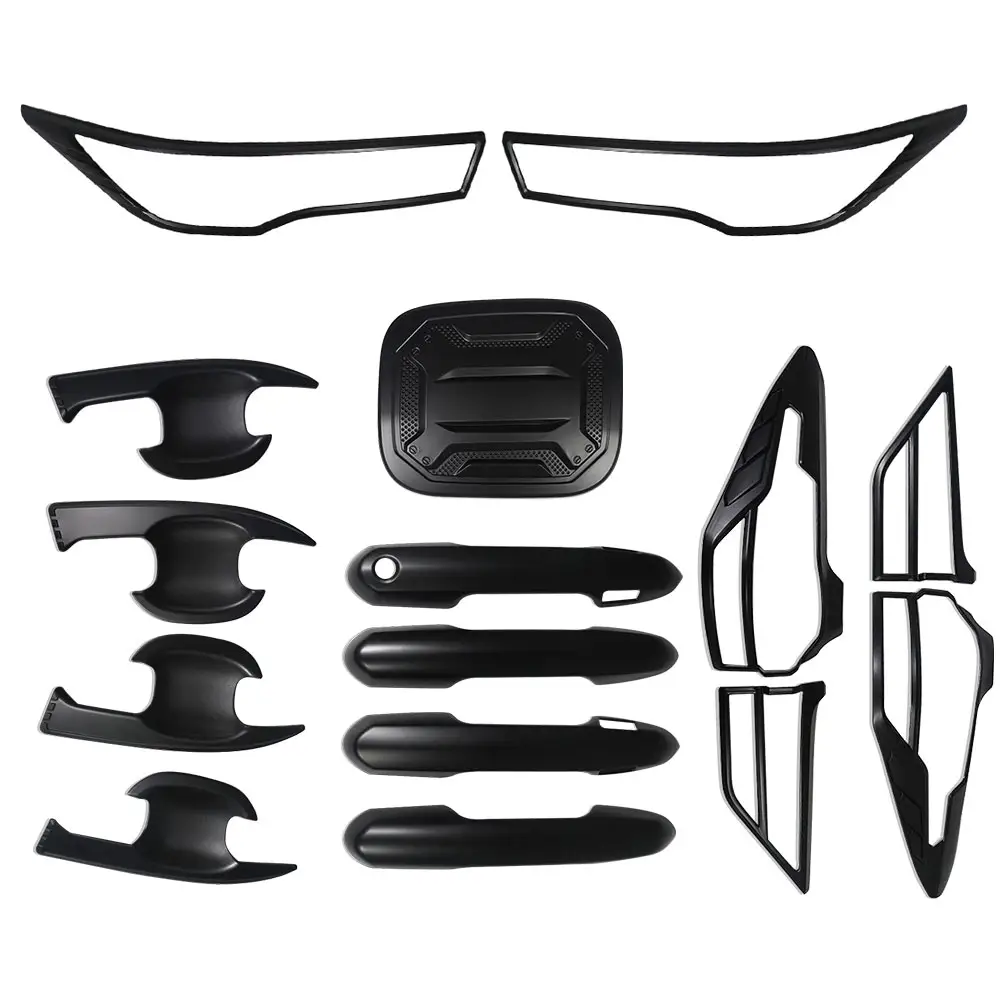 Ycsunz ABS penutup Garnish hitam Matte Set Body Kit Untuk Toyota Innova 2023 Aksesori Mobil