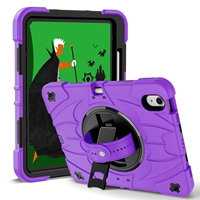 Casing Tablet Anti-Shock Premium PC Silikon dengan Stand Putar dan Tempat Pensil untuk Anak-Anak dan Pelajar untuk iPad 10th 2022
