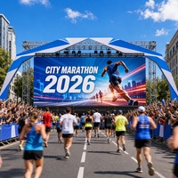 Panneau d'affichage LED extérieur P6.67 IP65 pour location, 4800-5800cd/m2, animation, marathon, événement sportif, diffusion en direct