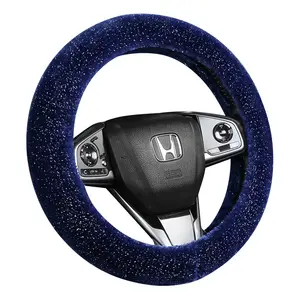 New Winter Women Plush Car Steering Wheel Cover Fashion Fur Plush Warm Non-slip Universal Car Accessories Steering Wheel Cover