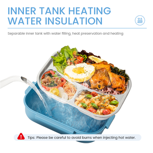 Everich Boîte à bento 1200ML avec logo personnalisé Boîte à lunch pour adultes avec bol à soupe, cloison et fourchette et cuillère gratuites pour adultes hommes femmes - Product Image 6