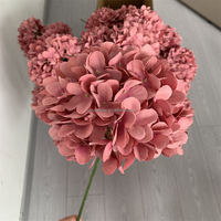 B-798 Bunga Hydrangea Pink Tua Berkualitas Tinggi, Dekorasi Pernikahan Buatan, Perlengkapan Dekorasi Pernikahan, Hydrangea Palsu untuk Dekorasi Pernikahan