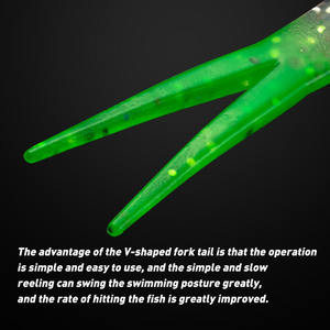 Señuelo blando de acero inoxidable con cola bifurcada y silenciador, 8cm 28g, paquete de 6 piezas, flotante, bicolor, <span class=keywords><strong>Zman</strong></span>, sin anzuelos - Product Image 3