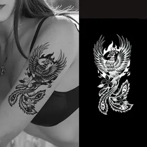 Abecome Phoenix body art Custom temporary temporari herbal tato wholesale with Waterproof semi-permant transfer tattoo sticker