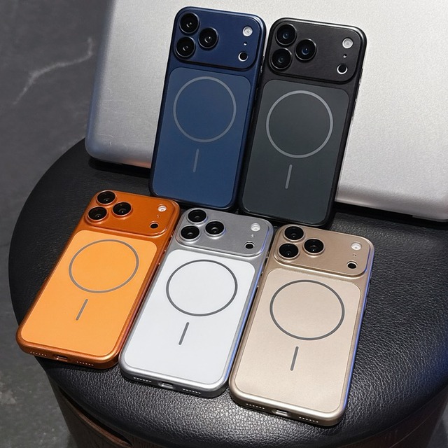 For iphone 17 Pro Max 16 15 Pro 14 13 Pro Max case Camera Frame Magnetic Phone case Matte Phone Accessories