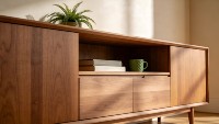 Meuble de rangement haut de gamme en bois massif pour salon et hôtel, design classique, grande capacité, organisateur modulaire durable