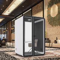 Cabines d'intimité mobiles de conception moderne UNIBOOTH, durables, insonorisées, installation rapide en modules, personnalisables, bureau, hôtel, salon