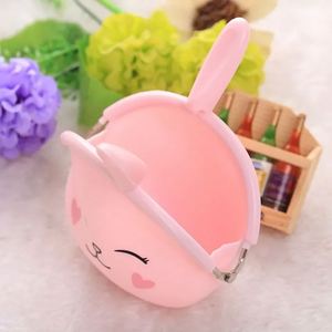 Bolso de Mano Personalizado Unisex para Niños, Diseño de Conejo y Leopardo, Monedero Pequeño de Silicona Kawaii, Portamonedas, Tarjetero - Product Image 6