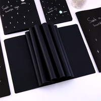 Logo personnalisé A4 Spirale Pages Noires Carnet de Croquis Cahier Scolaire Palnner Cuadernos Journal