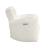 Fauteuil inclinable de luxe blanc moderne personnalisable avec fonction massage, structure en bois et revêtement en tissu pour salon - Vente en gros