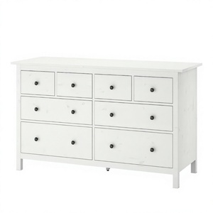 Cómoda Moderna para Sala de Estar con Espacio de Almacenamiento, Diseño de Paneles de Madera Estilo Ratán Blanco para Dormitorio y Hogar - Product Image 4