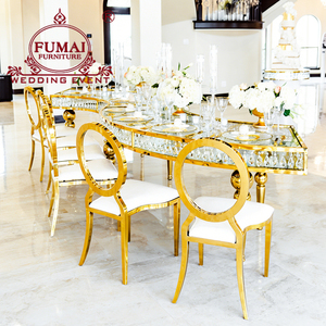 Modern S-Shaped Transparent <b>stainless</b> <b>steel</b> wedding <b>Table</b> glass banquet <b>table</b> glass top serpentine <b>table</b> events - Product Image 3