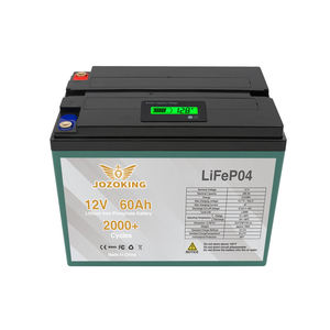 JOZOKING 12.8V 60Ah BMS Rechargeable LiFePO4 Lithium Ion Batterie <span class=keywords><strong>2000</strong></span> + Cycle Système de Stockage d'Énergie Domestique CAN pour Cellule Solaire - Product Image 1