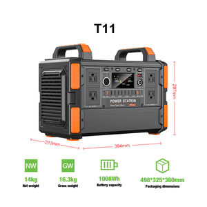 Estación de Energía Portátil LiFePO4 de 1200W y 1008Wh, Generador Solar de Onda Sinusoidal Pura, MPPT, Linterna LED, Respaldo de Emergencia, Uso en Viajes - Product Image 2