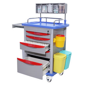 HOCHEY Chariot d'urgence multifonctionnel pour hôpital Chariot en <span class=keywords><strong>ABS</strong></span> avec tiroirs Chariot de traitement Chariot d'urgence - Product Image 3