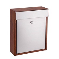 Moderno al aire libre elegante cerradura de Metal montado en la pared buzón impermeable caja de correos de acero para jardín para bodas fiestas Navidad