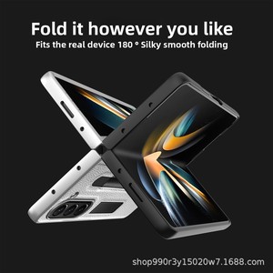 เคสโทรศัพท์แบบพับได้ลดราคา 50% สำหรับ Samsung Galaxy Z Fold พร้อมขาตั้งแบบซ่อนและที่ใส่ปากกา ป้องกันการตกกระแทกได้อย่างเต็มรูปแบบ - Product Image 2