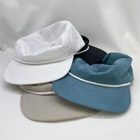 Sombrero de nailon de 5 paneles barato para deportes de verano, gorra Snapback de 5 paneles sin estructura en blanco liso con cuerda/cuerda