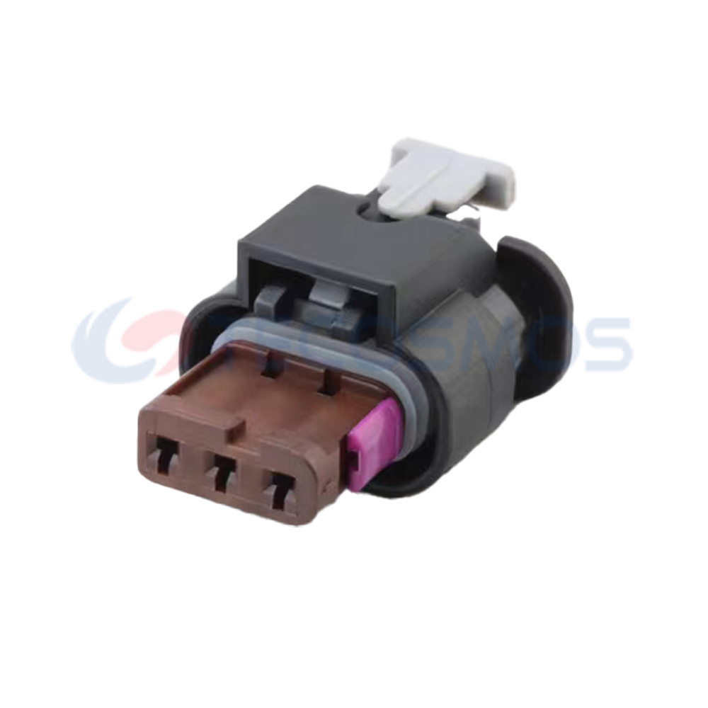 Original 4F0973703A 3-Pin Female Housing Connector Copper Contact Material ABS Housing IP67 Rated Automotive Adapter 12V 12A