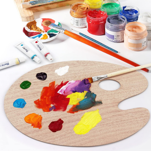 Palettes <span class=keywords><strong>en</strong></span> <span class=keywords><strong>bois</strong></span> pour <span class=keywords><strong>peinture</strong></span> acrylique, plateaux de <span class=keywords><strong>peinture</strong></span> avec support pour le pouce - Product Image 3
