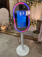 Photomaton avec miroir magique circulaire tactile de 21,5 pouces |   Photomaton Premium pour Événements et Célébrations
